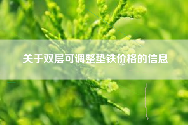 關于雙層可調整墊鐵價格的信息